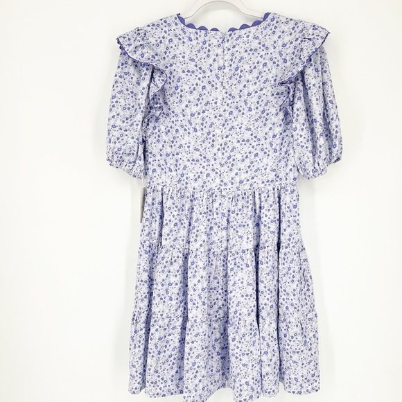 NWT Hyacinth House Tuckernuck Leonie Lilac Purple Floral Ric Rac Mini Dress - Picture 8 of 10